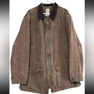 Carhartt Men's vintage Field Jacket Barn Coat XXL flannel lined